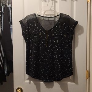 Black & White Printed Top